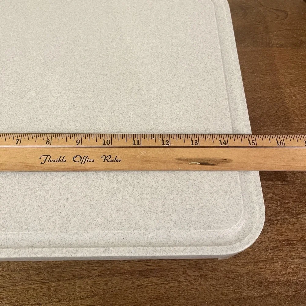 Cutco 126 LARGE Cutting Board White Gray Speckled 12x15 Juice Groove Made in USA